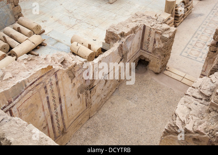 Una camera all'interno di una delle case Terrazza, Efeso, Turchia Foto Stock