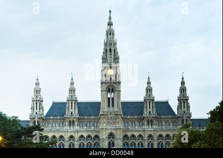 Il Rathaus - Municipio - Vienna, Austria Foto Stock