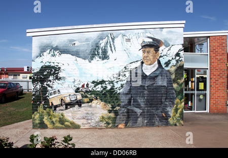 Il Murale in Tasmanian città di Sheffield Foto Stock