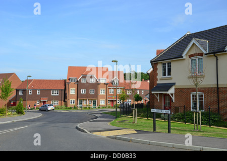 Nuove case sul Parco Earlswood housing development, Bagshot Surrey, Inghilterra, Regno Unito Foto Stock