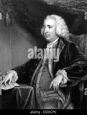 Henry Fox, primo barone Holland (1705-1774) su incisione da 1832. Uomo politico britannico. Foto Stock