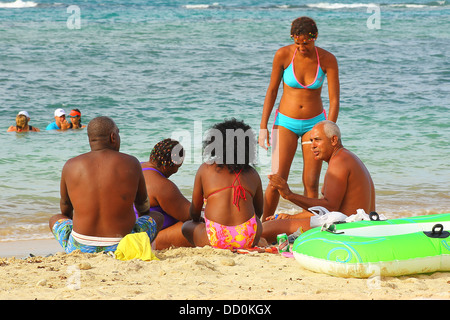 Spiaggia scene da Jibacoa Beach, Cuba Foto Stock