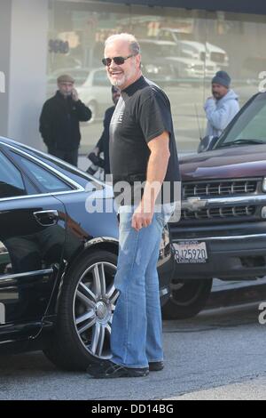 Kelsey Grammer e sua moglie colazione fuori a Beverly Hills Los Angeles, California - 17.01.12 Foto Stock