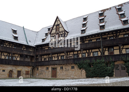 Alte Hofhaltung (antica corte di Bamberg), noto anche come Palazzo Vecchio, Bamberga in Baviera; Germania, Europa. Foto Stock