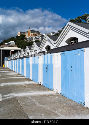 Dh Lambton Porto Wellington NUOVA ZELANDA COLORATI PORTE boatshed Clyde Quay Marina St Gerards Monastero Foto Stock