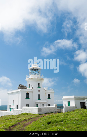 Faro Skokholm, South Pembrokeshire, Wales, Regno Unito Foto Stock