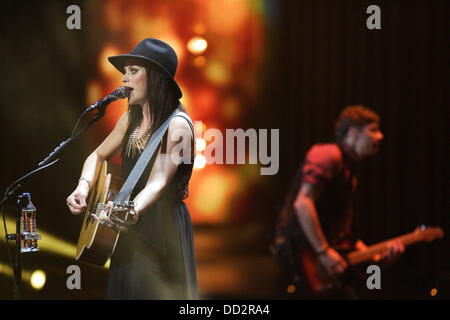 Sopot, Polonia 23rd, Agosto Sopot top del top festival in foresta Opera. Nella foto: Amy Macdonald suona dal vivo sul palco Credito: Michal Fludra/Alamy Live News Foto Stock