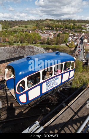 La Collina del Castello Cliff Railway, Bridgnorth, Shropshire Foto Stock