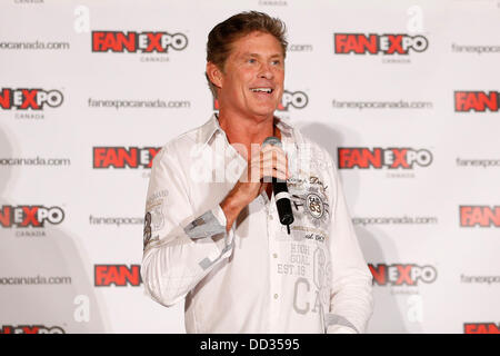 Toronto, Canada. 23 ago 2013. David Hasselhoff apparizione alla ventola 2013 Expo in Canada presso il Metro Toronto Convention Center. Credito: EXImages/Alamy Live News Foto Stock