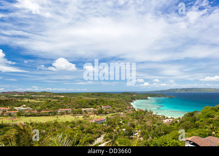 Punto di vista su isola di Boracay, Filippine Foto Stock