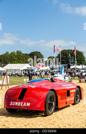 1926 Sunbeam 1000HP nella terra della velocità di visualizzazione delle leggende al 2013 Goodwood Festival of Speed, Sussex, Regno Unito. Foto Stock