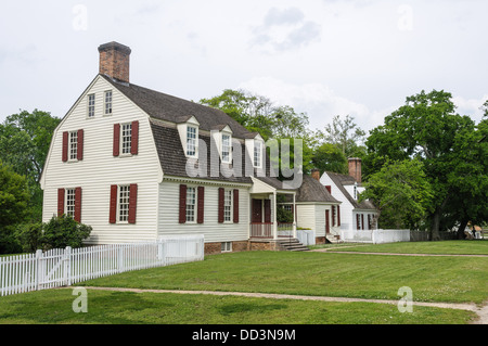 Tayloe Casa, Ufficio e cucina, Nicholson Street, Colonial Williamsburg, Virginia Foto Stock