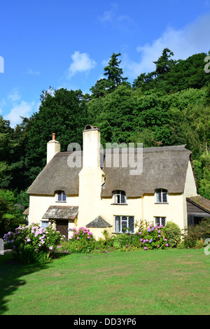 Cottage di prua, Selworthy, Somerset, Inghilterra, Regno Unito Foto Stock