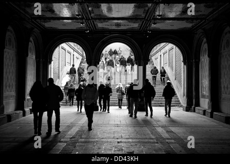 Bethesda Terrazza Arcade, New York, Central Park Foto Stock