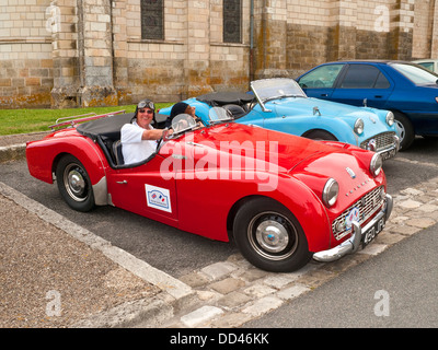 Trionfo rosso TR auto sportiva - Francia. Foto Stock