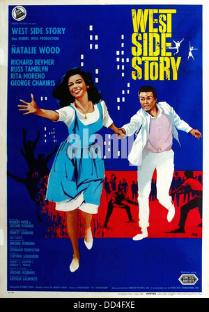 WEST Side Story - Movie Poster - diretto da Robert Wise - Mirisch Pictures 1961 Foto Stock