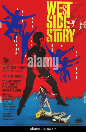 WEST Side Story - Movie Poster - diretto da Robert Wise - Mirisch Pictures 1961 Foto Stock