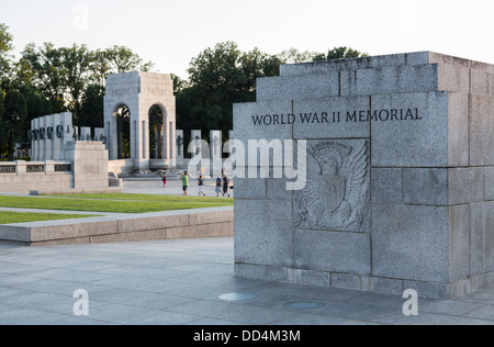 Stati Uniti National Memoriale della Seconda Guerra Mondiale, il National Mall di Washington, D.C. Stati Uniti d'America Foto Stock