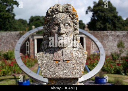 Busto di John Flamsteed, xvii secolo astronomo inglese e primo Astronomo Reale Foto Stock