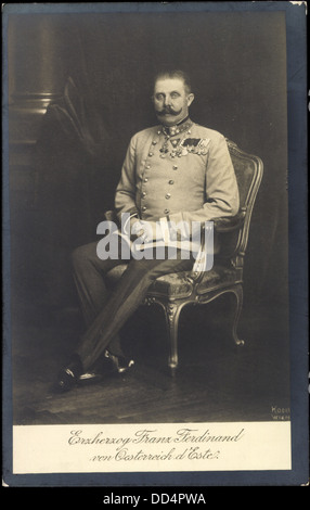 Passepartout Ak Erzherzog Franz Ferdinand von Österreich d'Este, BKWI; Foto Stock