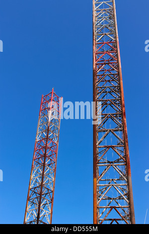 Supporti di perforazione offshore rig in cantiere per la manutenzione Foto Stock