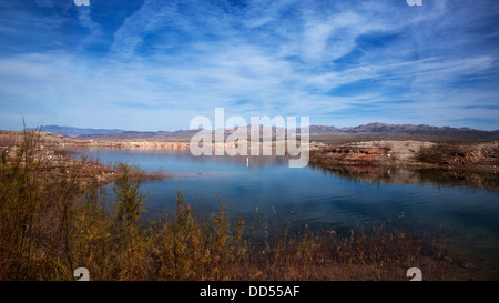 Il lago Mead nella contea di Mohave, Arizona e contea di Clark, Nevada. Formata da sequestro il Fiume Colorado dalla Diga di Hoover Foto Stock