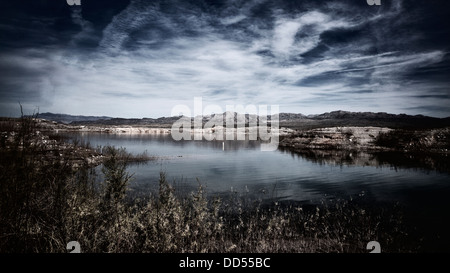 Il lago Mead nella contea di Mohave, Arizona e contea di Clark, Nevada. Formata da sequestro il Fiume Colorado dalla Diga di Hoover Foto Stock