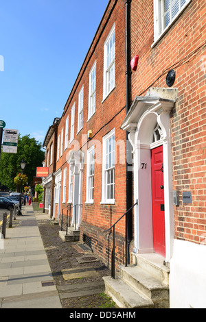 Georgian House facciate, Castle Street, Farnham, Surrey, England, Regno Unito Foto Stock