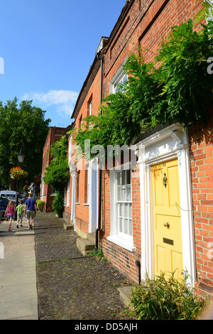 Georgian House facciate, Castle Street, Farnham, Surrey, England, Regno Unito Foto Stock