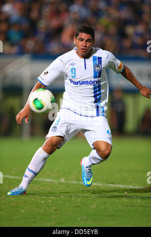 Kanagawa, Giappone. 25 Ago, 2013. Rocha (Gamba) Calcio : 2013 J.League Division 2 corrispondenza tra Yokohama FC 2-2 Gamba Osaka a Nippatsu Mitsuzawa Stadium di Kanagawa, Giappone . Credito: Kenzaburo Matsuoka/AFLO/Alamy Live News Foto Stock