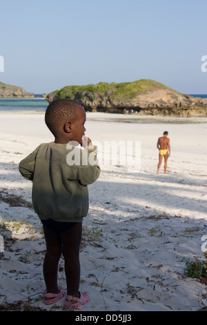 Sole Spiaggia Palm Beach Hotel, Watamu, Makindi, Kenya Foto Stock