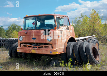 Arrugginita cabina di autocarro. Foto Stock