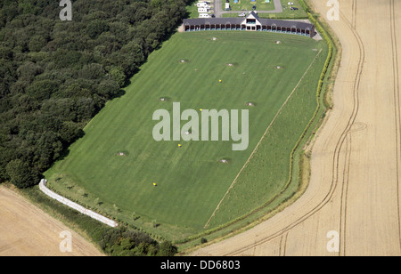 Vista aerea di un campo da golf driving range vicino Strubby in Lincolnshire Foto Stock