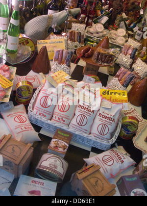 Lo spagnolo Specialty Foods SHOP VISUALIZZAZIONE FINESTRA DI LA CORUNA Galizia Spagna Foto Stock