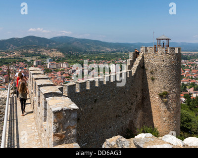 Samuil della fortezza / Car Samoil il castello, a Ohrid Macedonia, Europa Foto Stock