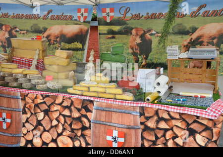 Pressione di stallo di formaggio, Bruges Foto Stock