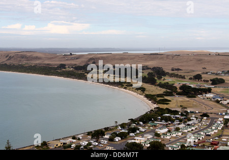 Stanley sulla costa del nord-ovest della Tasmania dal dado Foto Stock