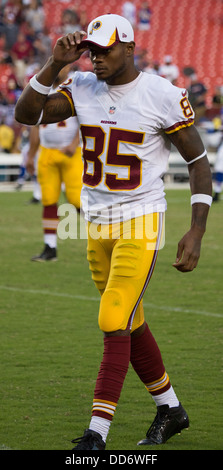 24 agosto 2013, Landover, MD FedEx campo Washington Redskins assume le fatture della Buffalo per il terzo gioco di preseason per 2013. Foto Stock