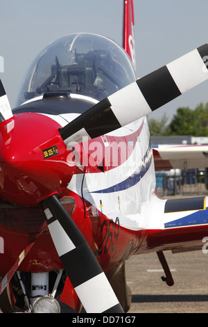 RAF Tucano aeromobili di formazione presso l'Imperial War Museum Duxford, REGNO UNITO Foto Stock