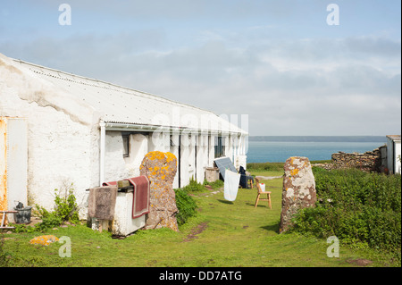 Il blocco stabile, Skokholm Island, South Pembrokeshire, Wales, Regno Unito Foto Stock