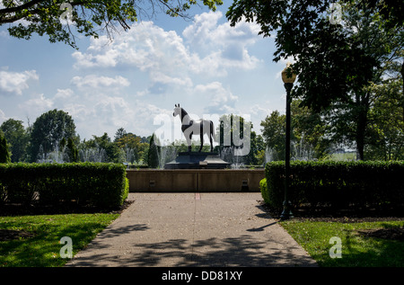 Man O War Memorial statua, Lexington, Kentucky negli Stati Uniti Foto Stock