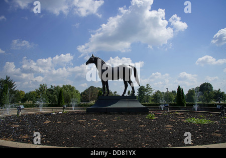 Man O War Memorial statua, Lexington, Kentucky negli Stati Uniti Foto Stock