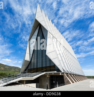 Il Cadet Cappella presso la United States Air Force Academy, Colorado Springs, Colorado, STATI UNITI D'AMERICA Foto Stock