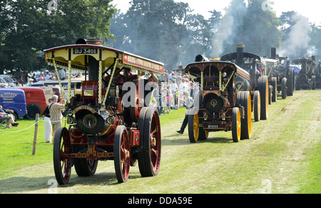 Sfilata di motori a trazione a vapore Rally show Shrewsbury 2013 Foto Stock