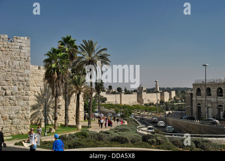 Nella parte anteriore della vecchia città di Gerusalemme, Israele Foto Stock