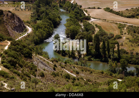 Una vista del fiume Salazar, vicino a Foz de Lumbier (Navarra, Spagna) Foto Stock