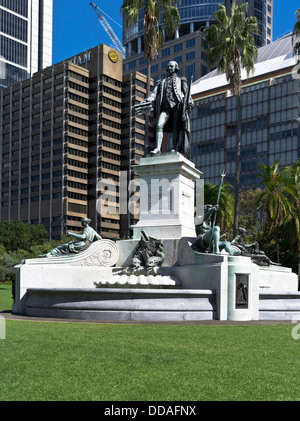 Dh Royal Botanic Gardens Sydney Australia capitano Arthur Phillip statua primo governatore del Nuovo Galles del Sud Foto Stock