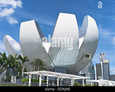 Dh l arte del Museo della SCIENZA MARINA BAY SINGAPORE moderno edificio di architettura Foto Stock