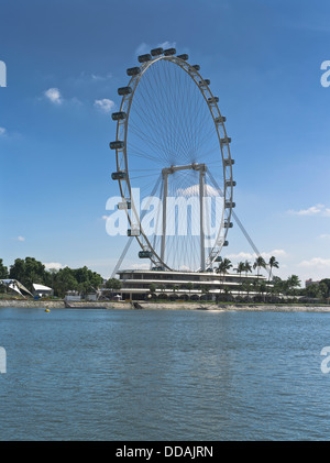 Dh Singapore Flyer SINGAPORE grande ruota panoramica Ferris river Foto Stock