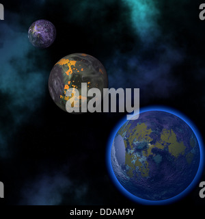 Illustrazione del pianeta Foto Stock